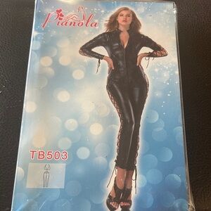 Nola Black Lace-Up Jumpsuit